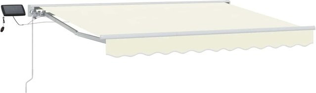 vidaXL Manueller Markisenrahmen mit LED-Beleuchtung in Creme, B/H: 250 x 200 cm - Bild 1