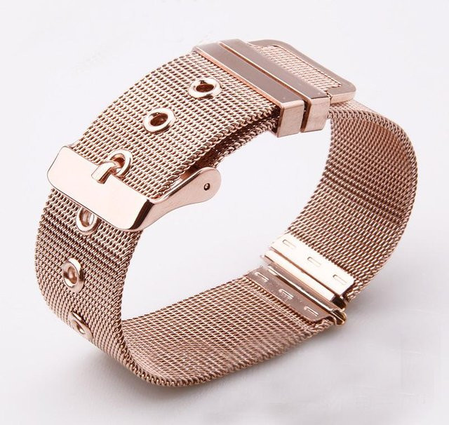 Sasky Uhrenarmband Edelstahl, Roségold, 16 mm, Herren - Bild 1