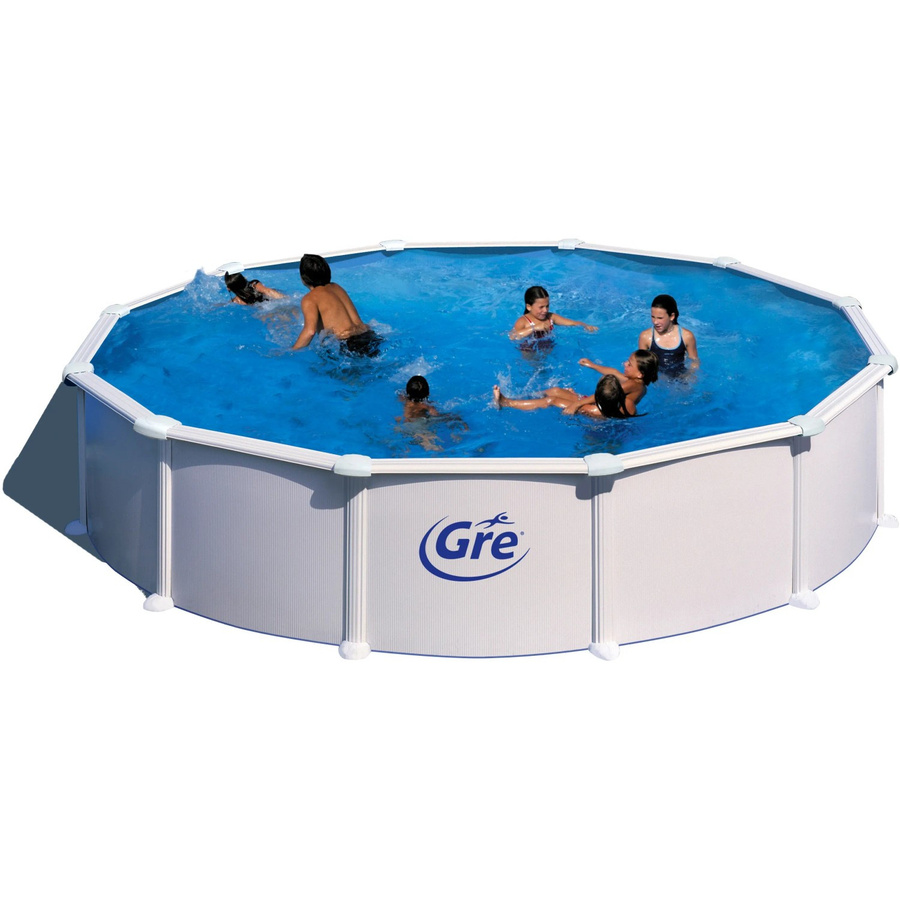 Gre Atlantis Rund Stahlwand-Pool in Weiß, Durchmesser: 550 cm, Höhe: 132 cm - Bild 2