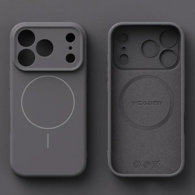 Magnetische Apple iPhone Flüssigsilikon MagSafe Hülle Skin Feel Soft Cover für iPhone 17 16 15 14 13 12 Pro Max Plus in Grün und Grau - Bild 1