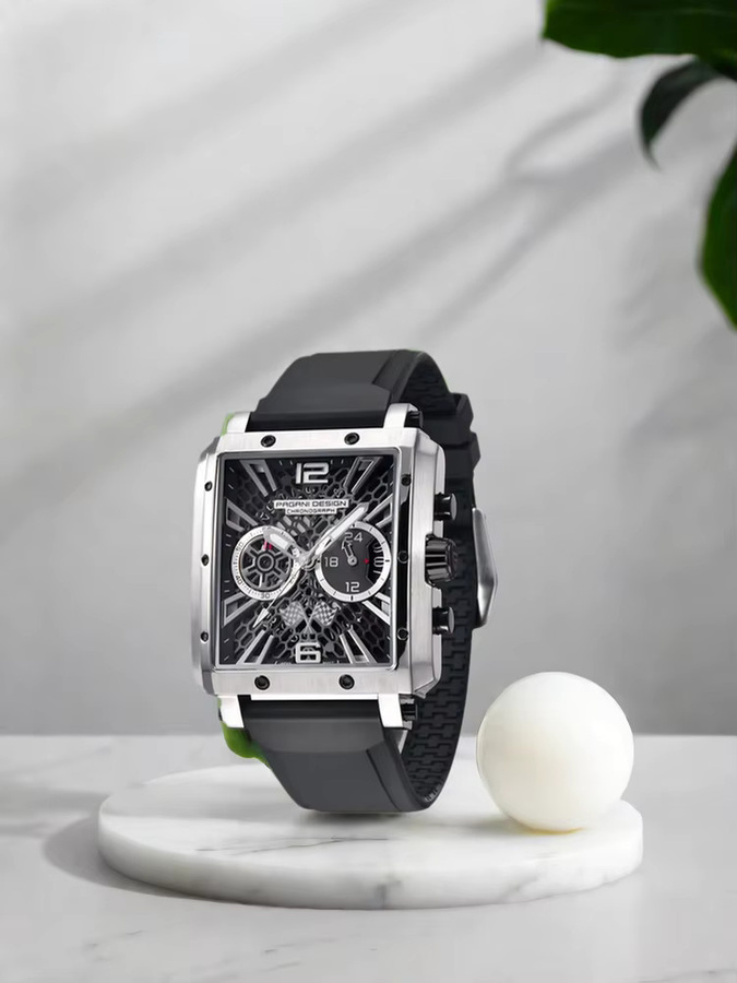 PAGANI DESIGN Chronograph, Automatik, Edelstahl, Schwarz, Herren - Bild 7