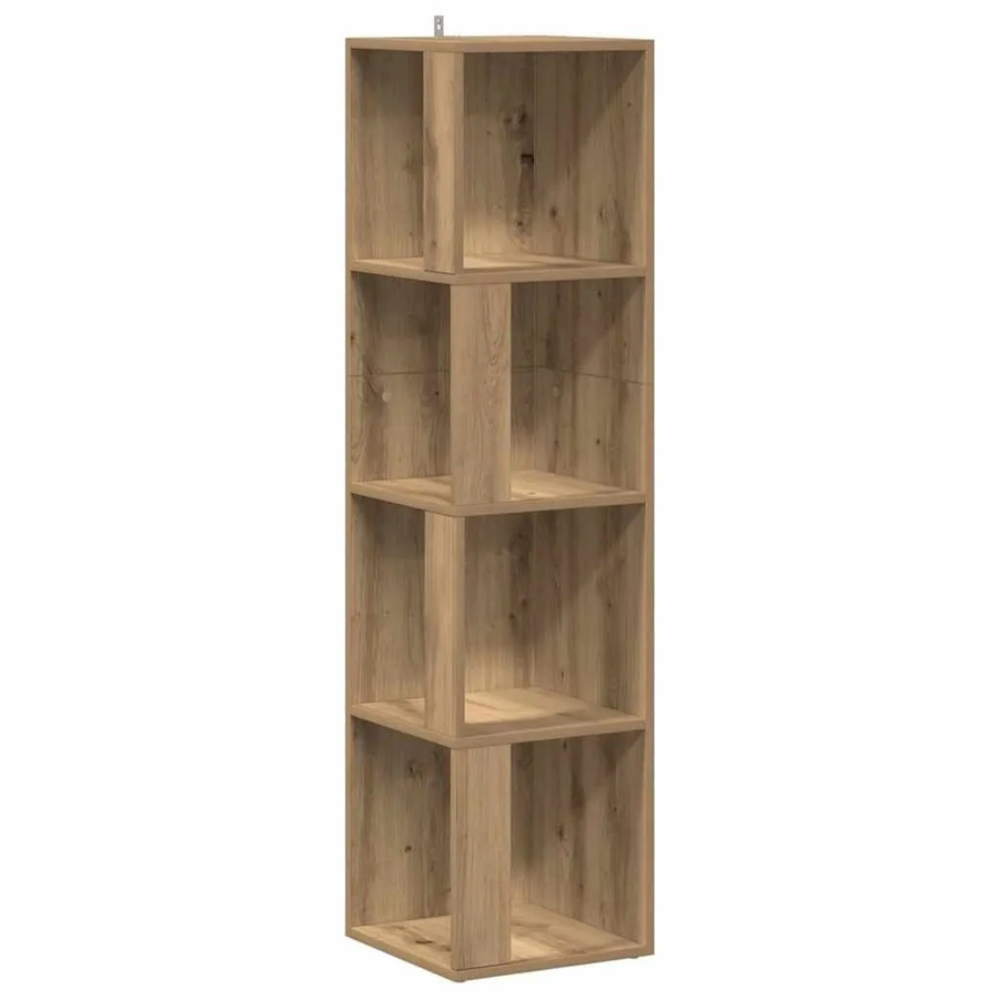 vidaXL Eckregal Eckschrank Artisan-Eiche B/T/H: 33 x 33 x 132 cm - Bild 2