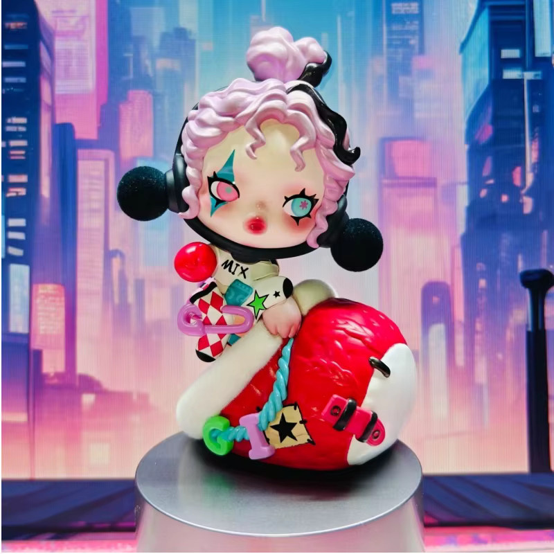 POP MART SKULLPANDA Weihnachtsstrumpf-Überraschungsfigur und Halloween-Besucher, Desktop-Deko, 2-teiliges Set - Bild 2