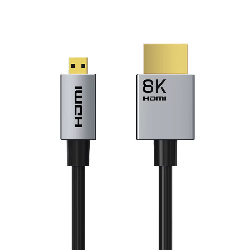 CABLETIME Micro-HDMI auf HDMI 2.1 Kabel in Schwarz für 8K/60Hz und 3D-Effekt - Bild 5