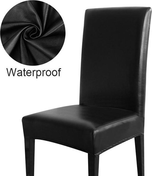 Wasserdichter Stretch-Stuhlbezug von Leorate aus elastischem Stoff für Esszimmerstühle, waschbar und modern, in verschiedenen Farben wie Champagnergrau, Dunkler Kaffee, Rotwein oder Beige - Bild 1
