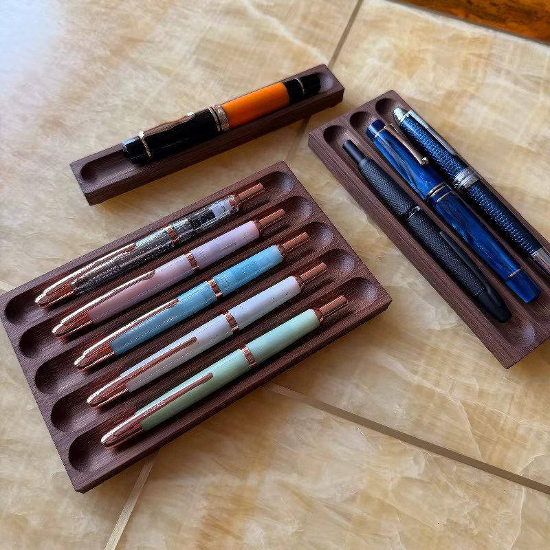 MAJOHN JINHAO HONGDIAN Bambus Stifthalter aus Holz als Desktop Display Rack für Büro und Schule - Bild 1