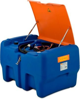 Mobile Tankstelle CEMO Blue-Mobil EASY mit Tauchpumpe CENTRI SP30 12V für AdBlue, 440 l Tank, Klappdeckel, B: 118 cm, T: 80 cm, H: 71 cm - Bild 1