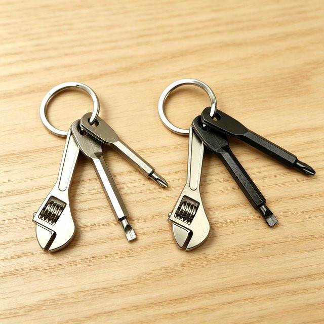 Mazziotta Mini-Reparaturset Schlüsselanhänger, 3-teilig, Edelstahl, Unisex - Bild 1