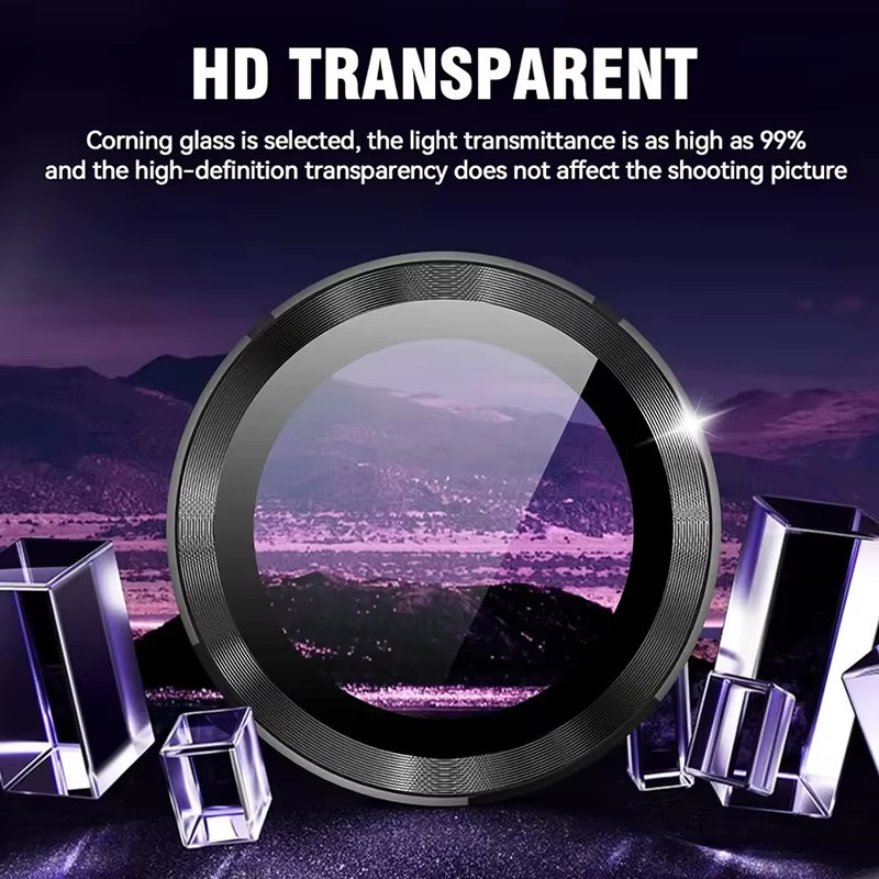 Matel Ring Kameraobjektiv-Displayschutz aus 9H gehärtetem Glas für Samsung Galaxy S24 Ultra, S25 Plus, S24FE und S23FE in Multicolour - Bild 2