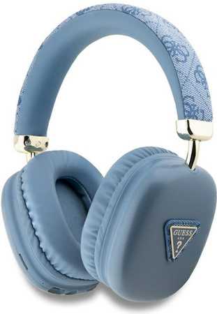 Guess Bluetooth Over-Ear Kopfhörer mit Gold Triangle Logo in Blau