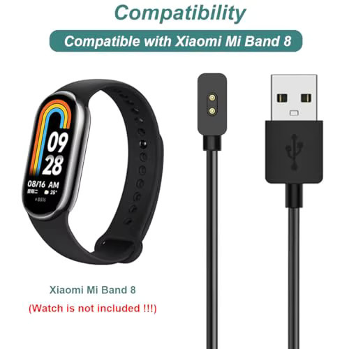 Magnetisches USB-Ladegerät für Xiaomi Mi Band 8/9, Redmi Watch 5 Lite und Redmi Band 2 in Schwarz oder Weiß - Bild 5