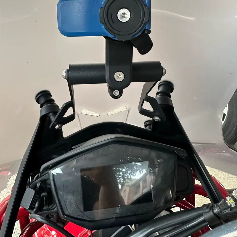 Handy und GPS Halterung für Moto-GUZZI V85 TT V85TT in Schwarz - Bild 2