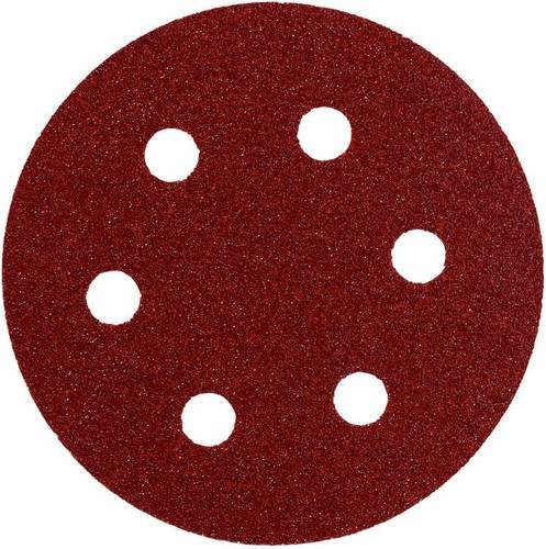 Metabo 10 Haftschleifblätter für Exzenterschleifer, Durchmesser: 80 mm, Körnung: P 40, Farbe: Rot, für Holz und Metall - Bild 1