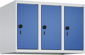 C+P Aufsatzschrank 7035 mit 3 Abteilen und Sicherheits-Drehriegel, Farbe Enzianblau, B/T/H: 50 x 75 x 50 cm - Bild 1