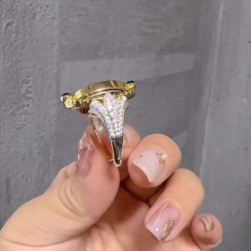 STALAIT Ring, Messing, Goldfarbe, Damen, Vintage - Bild 3