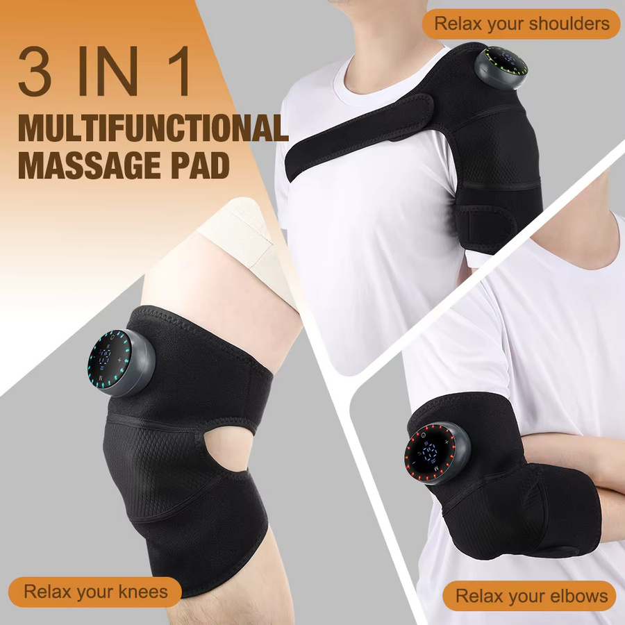 DearBeauty 3-in-1 Kniemassagegerät, 5 Stufen, Vibration und Infrarot, Schwarz - Bild 2