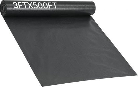 VEVOR Baustellenzaun Erosionsschutz aus schwarzem Polypropylengewebe, Breite: 91 cm, Länge: 152,4 m - Bild 1