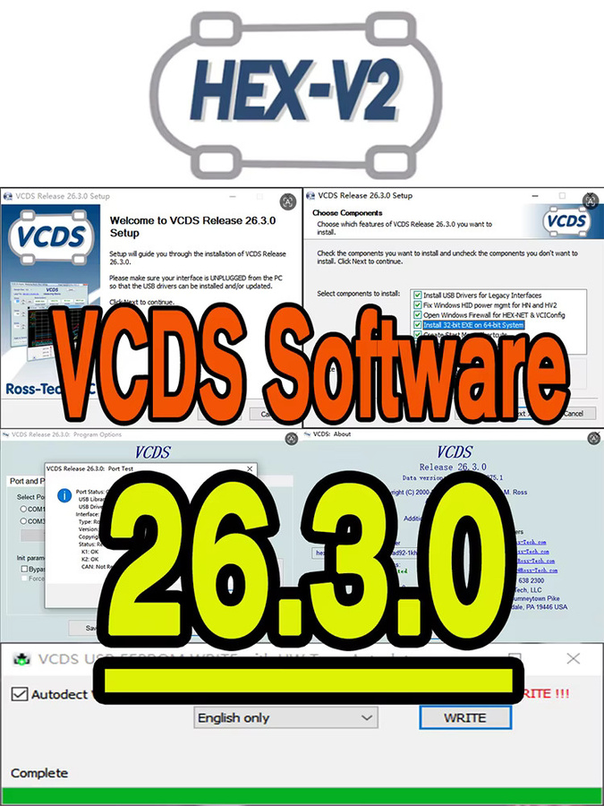 VAG VCDS Software Update 26.3.0 für Windows 10 zur Diagnose mit OBD2 USB-Schnittstelle für VW Audi Skoda Seat - Bild 3