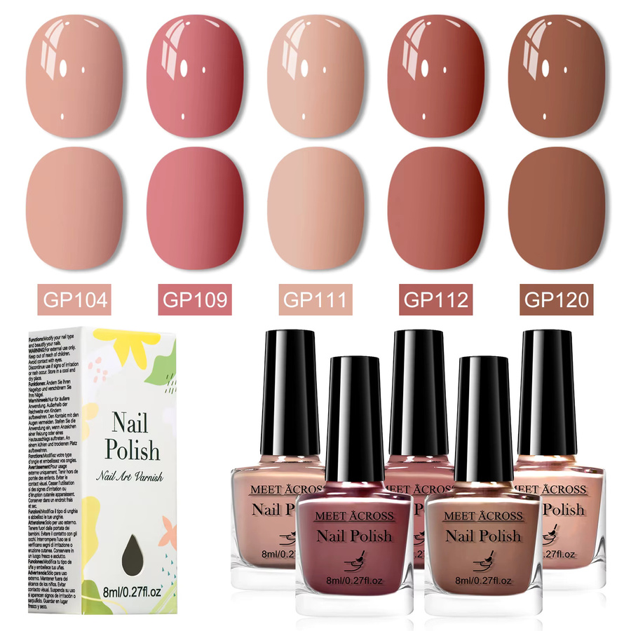 Meet Across Nagellack auf Wasserbasis, 5 Stück, 8 ml, glänzend, Unisex - Bild 3