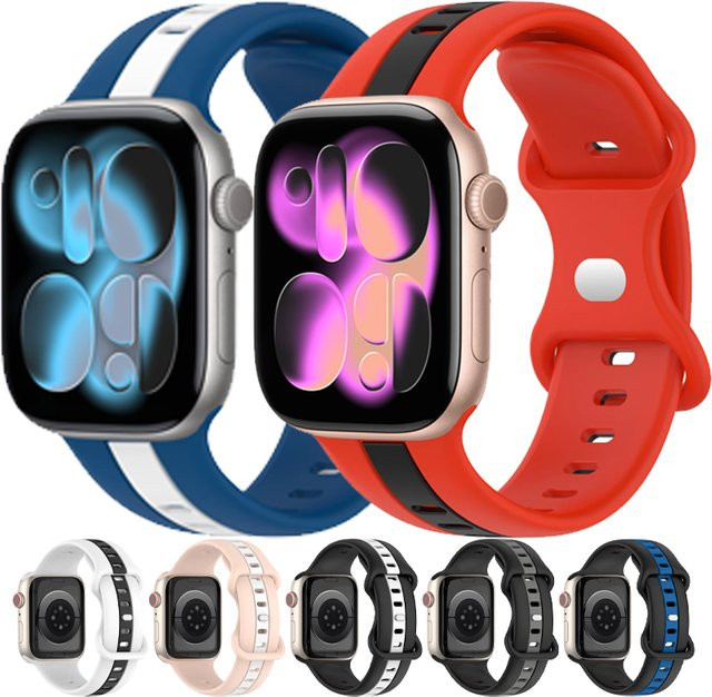 Uhrenarmband Silikon, Bicolor, Unisex - Bild 1