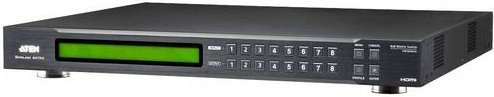 ATEN HDMI Matrix Switch 8 x 8 mit 7 Ports, Full HD 1920 x 1080 Pixel, Schwarz - Bild 1