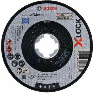 Bosch Expert for Metal A 30 S BF X-LOCK Trennscheibe gerade für Metall, Durchmesser: 115 mm, Bohrung: 22,23 mm, Dicke: 2,5 mm - Bild 1