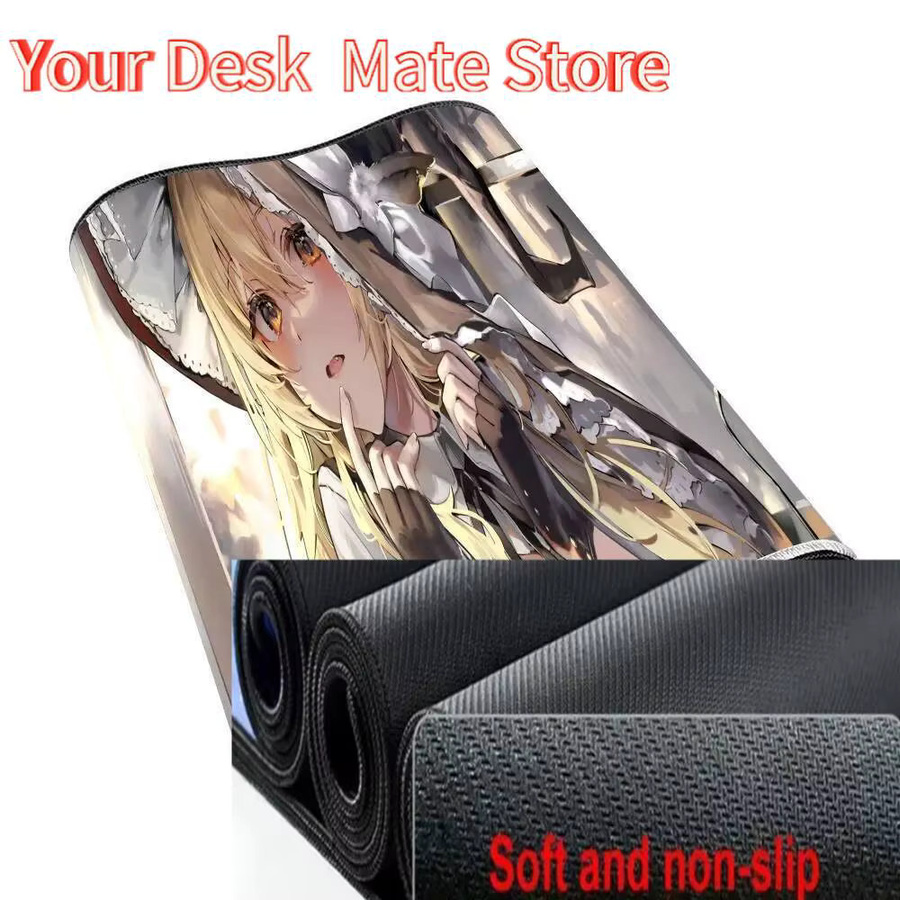 Potdemiel Anime Mauspad Touhou Projekt Kirisame Marisa Schreibtischmatte Gaming Zubehör Multicolour - Bild 3