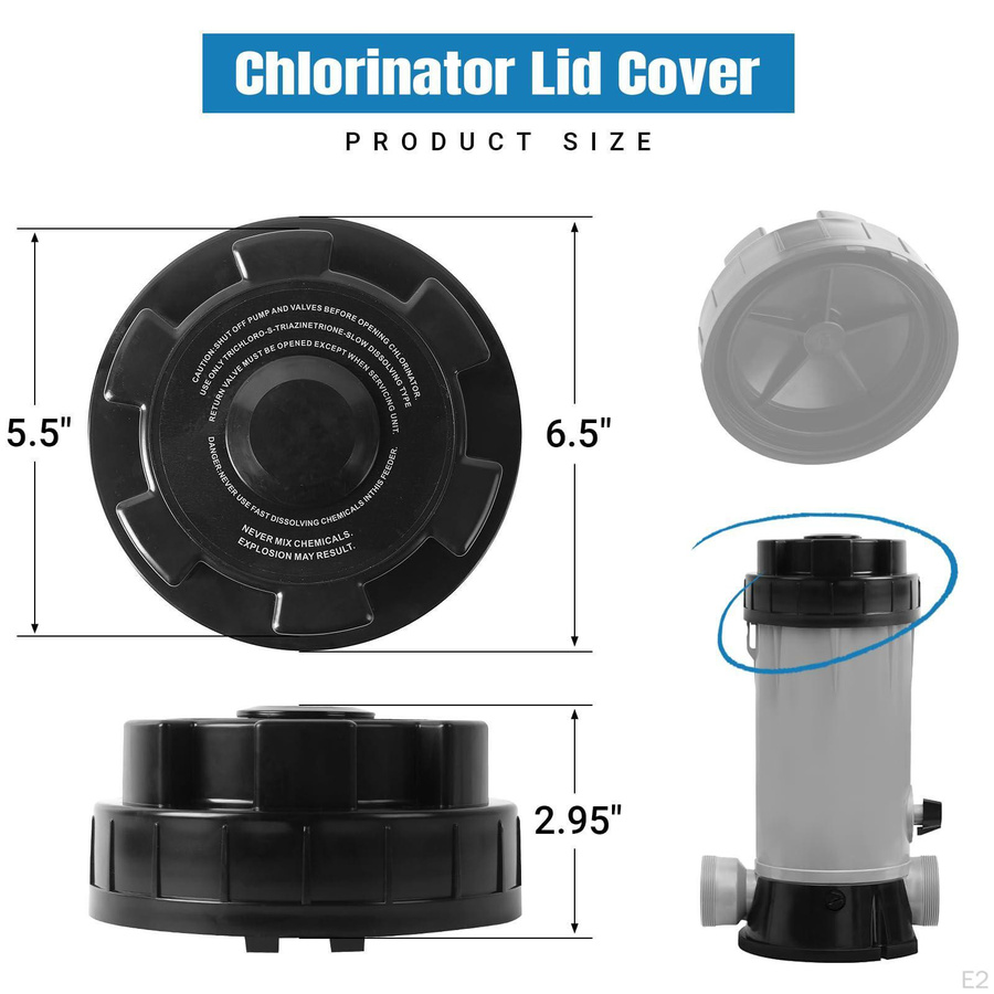 Crafttradeonline Chlorinator-Deckelabdeckung als praktischer und auslaufsicherer Ersatz zur einfachen Abdichtung - Bild 3