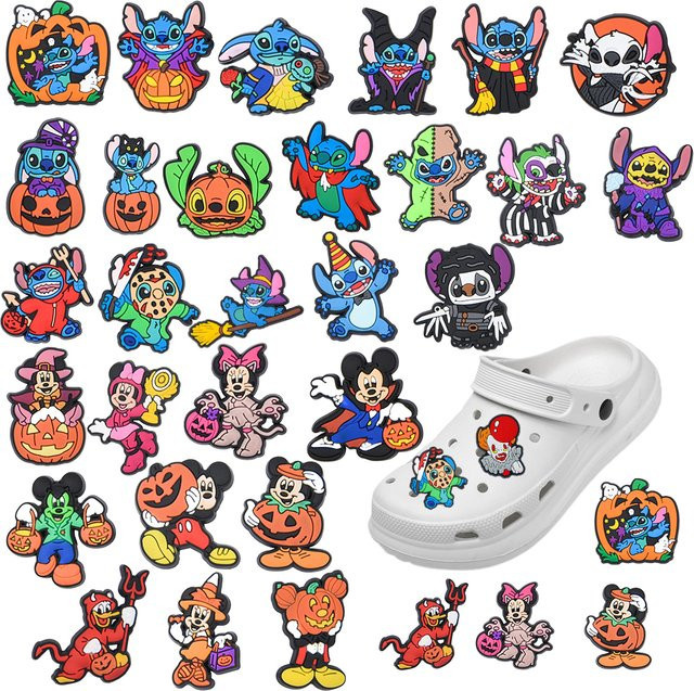 Disney Schuh Charm Mix, Stich Mickey, PVC, Sandalen Dekoration - Bild 1