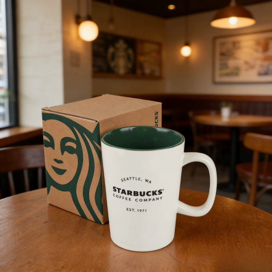 Starbucks Keramiktasse in Weiß mit 355 ml Fassungsvermögen - Bild 3