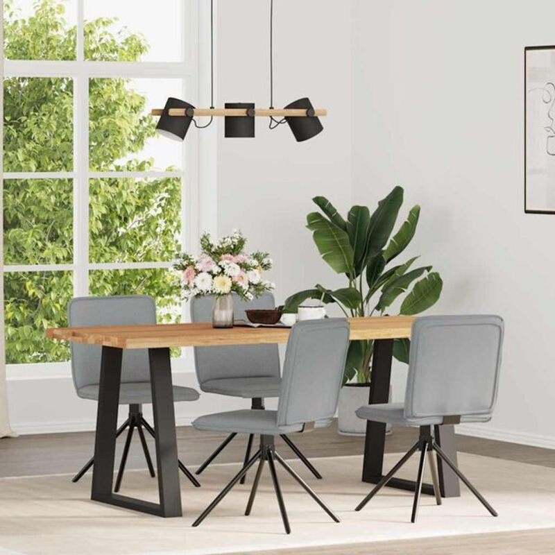 Set aus 4 modernen Esszimmerstühlen von vidaxl in Grau aus Stoff - Bild 1