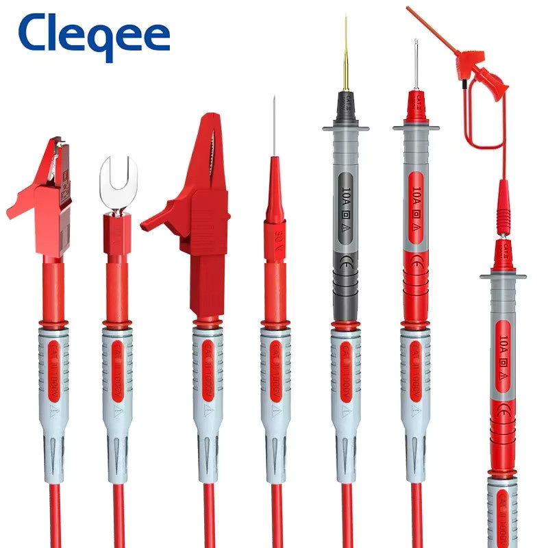 Cleqee P1600 Serie Multimeter-Testkabel-Set mit BNC-Testkabel, Testsonde und IC-Testhaken für die Kfz-Reparatur - Bild 2