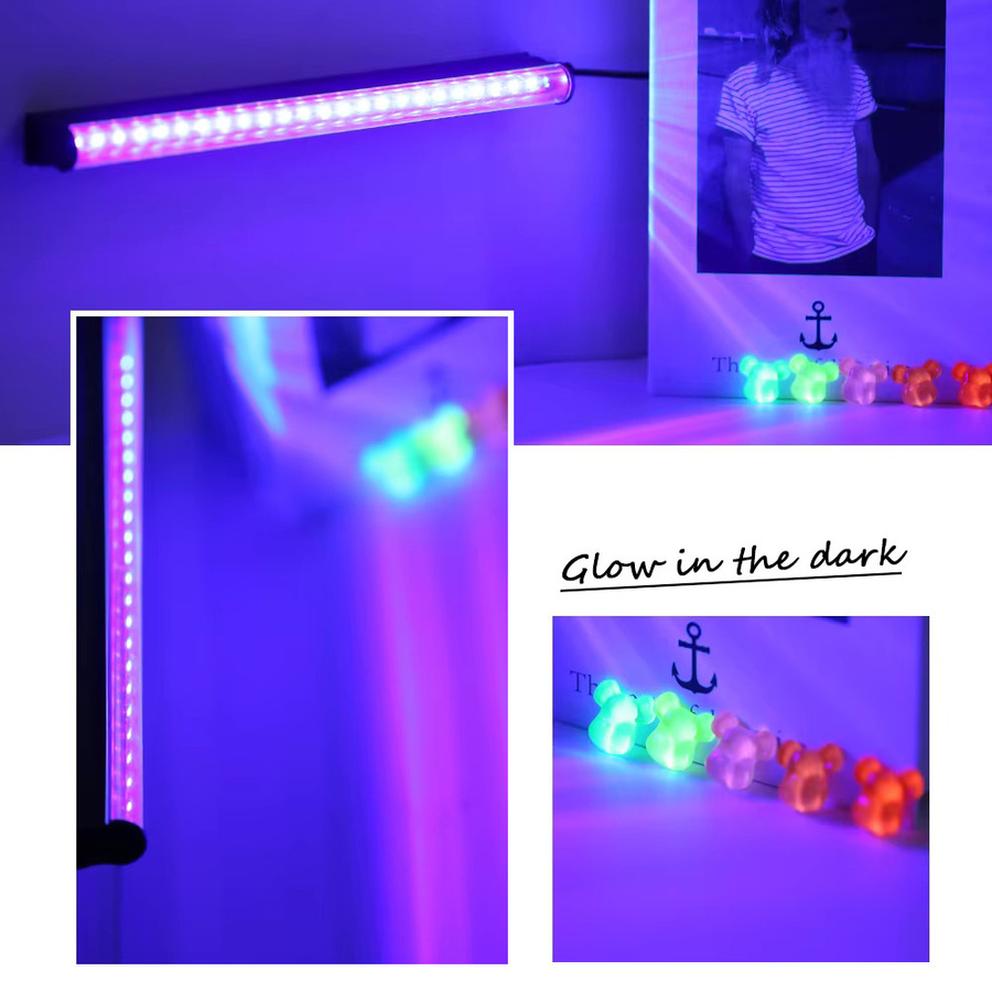 PARKSON 2er Set USB UV LED Schwarzlicht T8 Röhren mit 395nm bis 400nm für Party und Disco in Schwarz - Bild 5