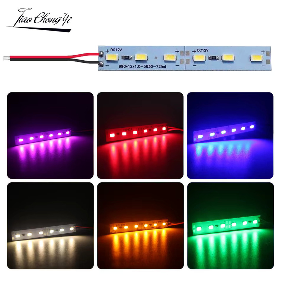 TiaoChongYi 2er Set Harte LED-Lichtleiste RGB mit 8 cm Länge in Rot, Grün und Blau - Bild 2