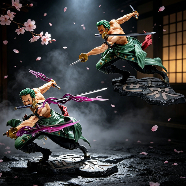 Bandai One Piece Luffy Roronoa Zoro Actionfigur, Einzelfigur, Kunststoff - Bild 1