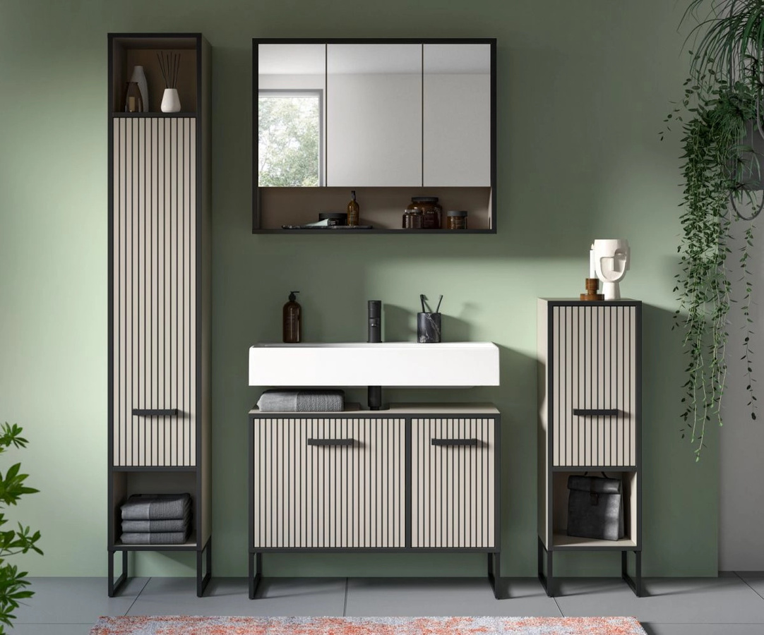 Badezimmer Kommode Scana von Inn.Furn in Sand, Breite: 101 cm, Tiefe: 30 cm - Bild 4