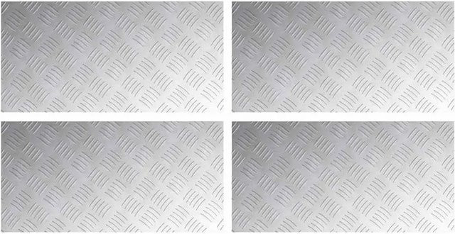 vidaXL Rautenscheiben aus Aluminium in Silber, 4 Stück, B: 60 cm, T: 30 cm - Bild 1