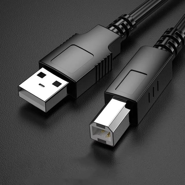 Nephy USB-C auf USB Typ B 2.0 Kabel in Schwarz für Canon Epson HP und ZJiang Etikettendrucker sowie Scanner - Bild 1