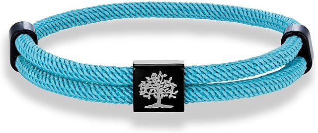 Armband, Marineblaues geflochtenes Seil, Edelstahl, Unisex - Bild 1