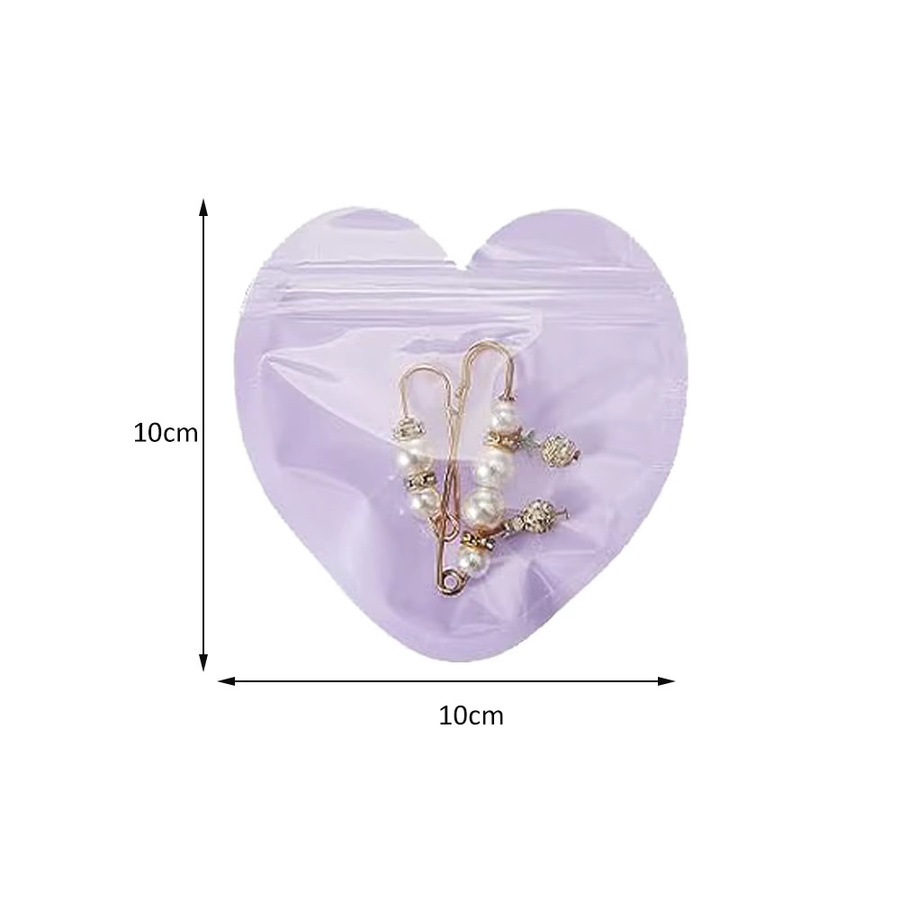 50 Stück selbst dichte Reißverschlussbeutel aus Kunststoff in Lila, B: 10 cm x H: 10 cm, ideal für Süßigkeiten, Kekse, Schmuck und Geschenke - Bild 2