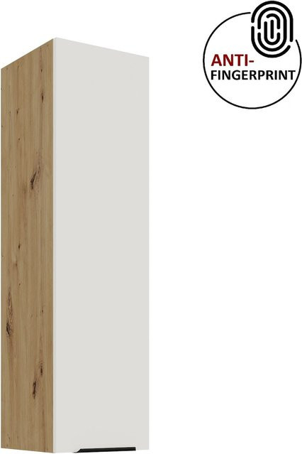 ARIA Hängeschrank Weiss Matt mit Anti Fingerprint Oberfläche und drei Einlegeböden, Höhe: 30 cm, Breite: 90 cm - Bild 1