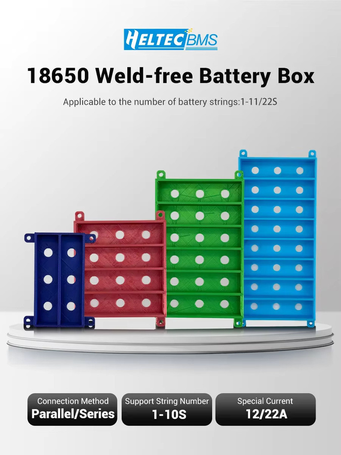 Heltecbms Batteriehalter für 21700 und 18650 Akkus aus reinem Kupfer in Gold, schweißfrei für DIY-Batteriegehäuse und Hochstrom-Lithium-Batterien in Reihen- oder Parallelschaltung - Bild 2