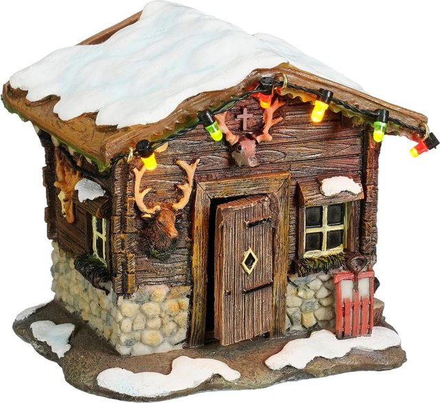 Luville LED-Collectables Berghütte aus Keramik, Multicolor, B/T/H: 10,5 x 8 x 9,5 cm - Bild 1