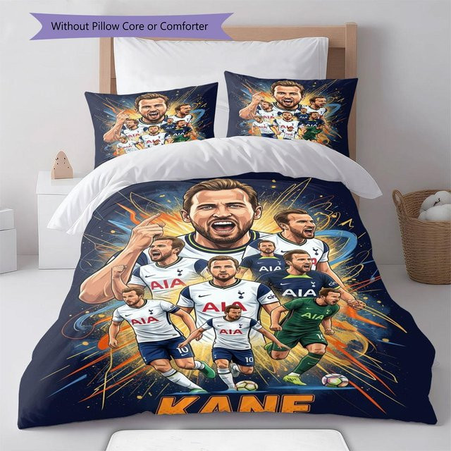 Kane Bettwäsche-Set mit Bettbezug und 2 Kissenbezügen, Blau, B/H: 135 x 200 cm - Bild 1