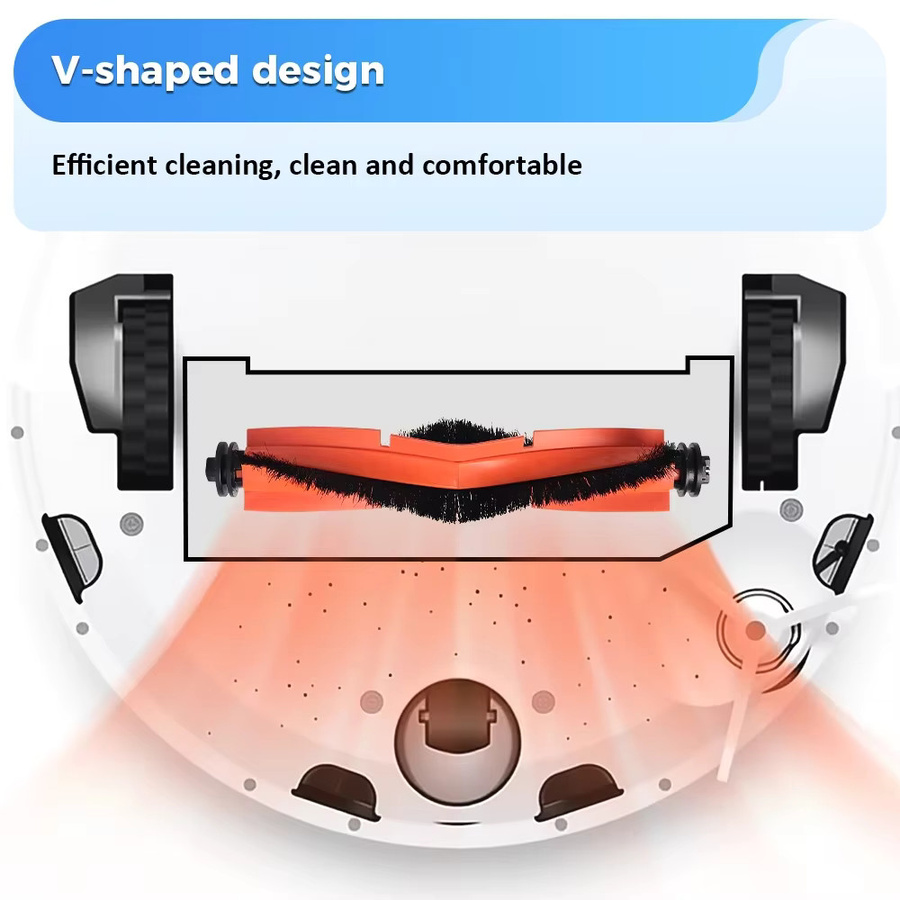WINDNINJA Rollenbürsten Ersatzteile für Xiaomi Robot Vacuum X20 Plus und X10 Plus in Orange - Bild 2