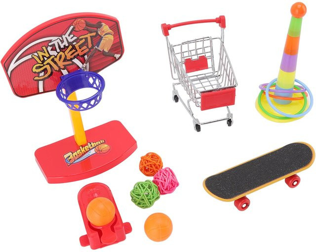 mfySpace Vogel Trainingsspielzeug, Basketball, Skateboard, Wagen, 4-teiliges Set - Bild 1