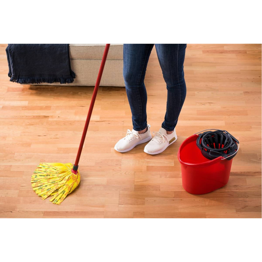 Vileda SuperMocio Soft Wischmopp mit Stiel in Rot und Blau, Höhe: 164 cm - Bild 2