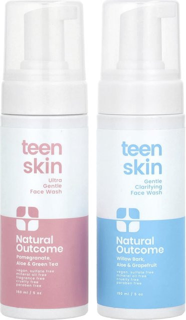 Natural Outcome TeenSkin Face Wash Duo, klärendes Gesichtswaschmittel, 2 x 150 ml - Bild 1