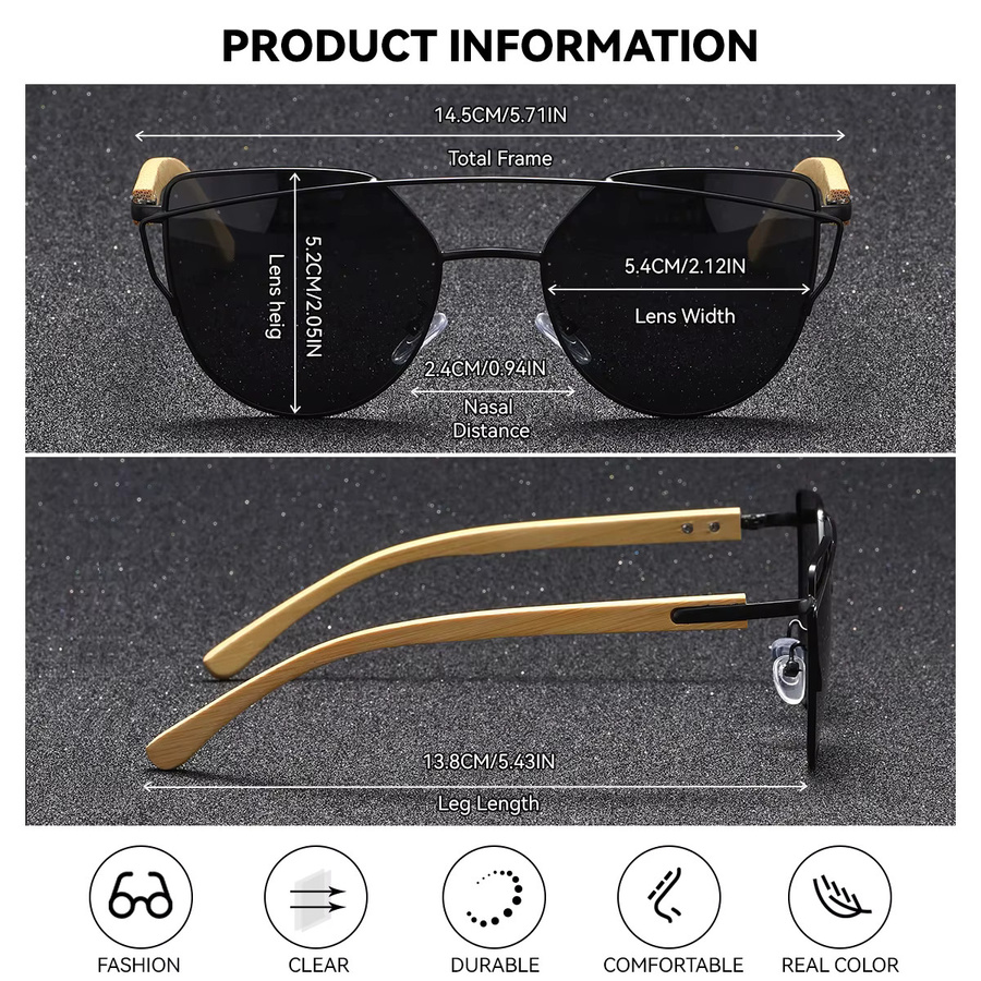 BARCUR Sonnenbrille, oval, Vollrand, Edelstahl, schwarz - Bild 1