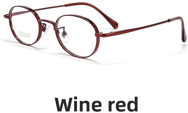 Bai Fen Bai Electronic 3C Korrektionsbrille, oval, Vollrand, Titan, rot, Unisex - Bild 1